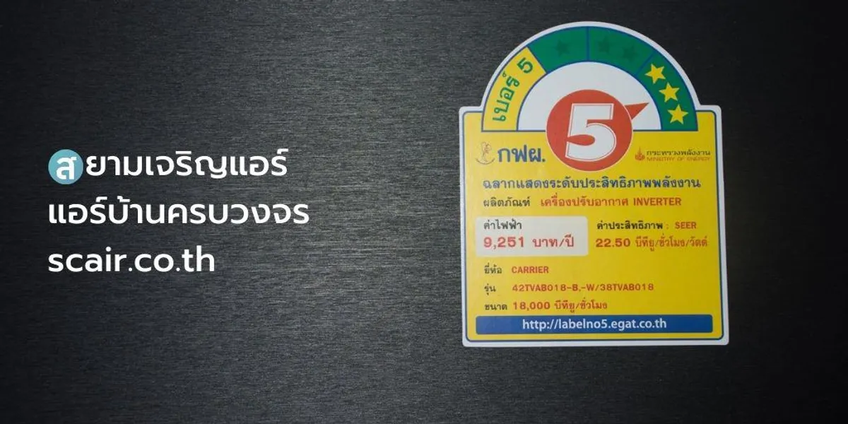 ค่าไฟแอร์ยี่ห้อแคเรียร์ รุ่น X-Inverter Plus รหัสรุ่น 42TVAB018/38TVAB018